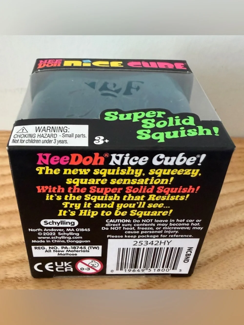 Blue Needoh Squish NICE CUBE - Original Medium 2.25” square - Sealed New in Box - Picture 6 of 7